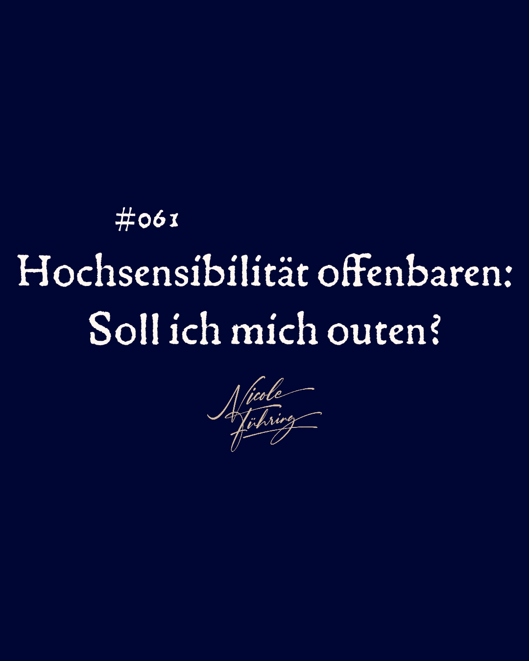 Sollte ich in dwer Öffentlichkeit zu meiner Hochsensibilität stehen oder lieber nicht?